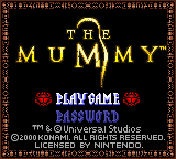 Mummy, The (USA) Title Screen
